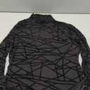 Buauty Long Sleeve Mesh Bodysuit for Women, Sheer Mesh Top Round Neck See Through Leotard Jumpsuit Snap Crotch Clubwear Black XL