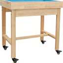 Wooden SandTray Combo Includes a Protective Lid, a Wooden Stand, and Lockable Wheels | Ideal for Therapy Offices, Classrooms, and Home Use