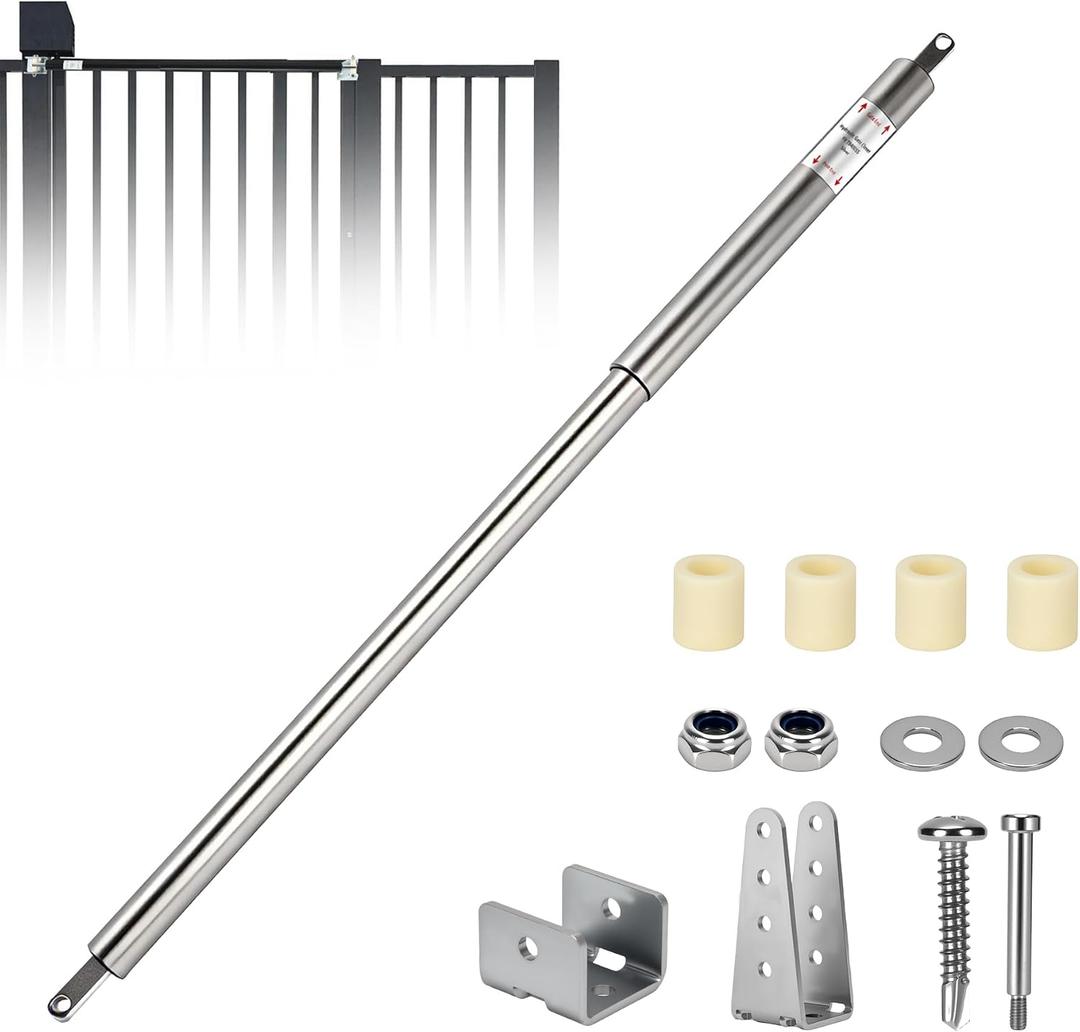 TB200SS Hydraulic Door Closer Set, Stainless Steel, Heavy-Duty Outdoor Type, 40 to 64 Inches