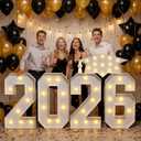 2026 Light Up Numbers for Graduation, 2026 Marquee Numbers 3 Feet Tall, Class of 2026 Decorations, Large 2026 Sign for Graduation Party for Preschool High School College, 4pcs