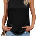PRETTYGARDEN Sleeveless Tops for Women 2026 Summer Tank Tops Spring Fashion Casual Loose Fit Shirts Beach Vacation Clothes M