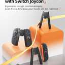 DUXICEPIN V-Shaped Charging Grip for Nintend0 Switch 2 JoyC0n  Ergonomic Design, LED Charging Indicator, Quick Charge Compatible, Lightweight & Easy to Use with Type-C Cable Included