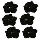 6 Pcs Black Color Large Size Velvet Scrunchies for Women Hair Elastic Bands