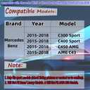 Front Bumper Lip Splitter Spoiler Fit for Mercedes C-Class C43/ C300/ C400/ C450/ W205 2015-2018 (Sport Models Only), Gloss Black 3pcs Air Chin Body Kit Exterior Accessories