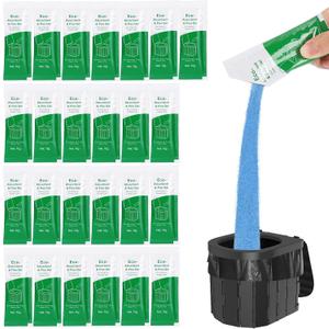 25 pack Portable Toilet Absorbent Gel Powder, Poo Gel for Camping Toilet Powder, Poo Urine Powder for Potty Bags, Poo Deodorizing Treatment for Outdoor Camping Hiking Emergency Toilet (25Pack)