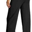 Laite Hebe Wide Leg Pants for Women Loose Yoga Pants with Pockets Petite/Regular/Tall Stretch Casual Lounge Pants (Black, S)
