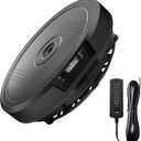 j Junsun 800W Powered 12" Car Subwoofer, Anti-Theft Spare Tire Design, Deep Bass, Easy Install and Remote Bass Knob, Perfect for Car Audio Enthusiasts 2025 (Subwoofer + Mounting Wire Kit)