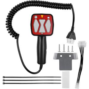 1306902 Snowplow Handheld Controller Kit Compatible with Western and Fisher Snow Plow, Straight Blade Plow Controller Replace for Western 56462 Fisher 9400, with 12-pin to 6-pin Adapter Harness, Red