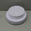 U-QE 60PCS White-Plastic-Plates for Party - High End Disposable Plates for Weddings - White Plates Disposable Heavy Duty Including 30PCS 10.25'' Dinner Plates & 30PCS 7.5'' Dessert Plates