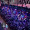 Solar Garden Firework Lights Outdoor, 5 Pack 450 LED 8 Lighting Modes Waterproof Landscape Decorative Sparklers Twinkling Starburst Lights for Yard Pathway Walkway Christmas, Colorful
