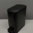 Cesun Small Bathroom Trash Can with Lid Soft Close, Step Pedal, 6 Liter / 1.6 Gallon Stainless Steel Garbage Can with Removable Inner Bucket, Anti-Fingerprint Finish (Matt Black)