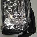 Oraben Clear Backpack Stadium Approved, Clear Bag 12 x 6 x 11 in, Small Transparent Backpack for Concerts, Sports Events, Festivals, Waterproof, Adjustable Straps, Women Men (Black)