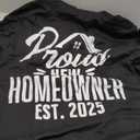 Proud New Homeowner 2025 First Time House Buyer Matching Zip Hoodie (Small, Black)