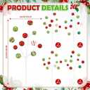 Yalikop 12 Pcs Christmas Glitter Ball Picks 15 Inch Green Red White Berries Picks for Christmas Tree Decorations Xmas Topper Ornaments DIY Wreath Garland Crafts Holiday Vase Fillers Winter Home Decor