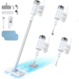 Steam Mop, 10 in 1 Detachable Handheld Steam Cleaner for Home and Floor Cleaning, 230F Floor Steamer for Deep Cleaning with Multi-purpose Attachments Hardwood Floors, Tile, Grout, Furniture