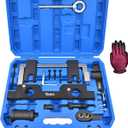 17PCS Camshaft Alignment Timing Tool Kit, Compatible with BMW N20 N26 Engine, with Flywheel Holder Tool & Balance Shaft Tool & Fuel Injector Remover Kit, 212831, 119340, 212830, 219548