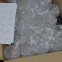 48 piece Stemless Unbreakable Crystal Clear Plastic Wine Glasses Set of 48 Small (10 Ounce - Gold Rim)