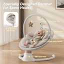 Baby Swings for Infants, FasonBaby Electric Baby Swing with 10 Preset Melodies, 5 Speeds, Remote Control and Bluetooth - Portable Infant Swing for Indoor and Outdoor(Beige)
