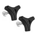 2 Pack Triangle Handle Knob Nut Screw Bolt Lawn Mower Handle Bolts Wing Nut Lawn Mower Replacement Parts Fixing Nuts Replacement Parts Accessories Garden Tools Supplies for Most Lawns Mowers Machine