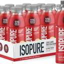 Isopure Zero Carb 32g Clear Protein Ready-to-Drink, Whey Protein Isolate, Alpine Punch, 12 Pack (Packaging May Vary) (EXP 08/12/26)