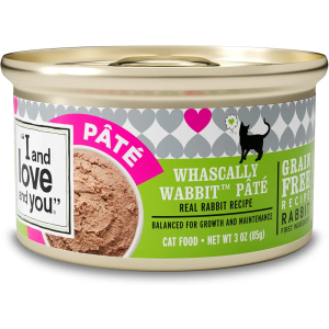 I and love and you Naked Essentials Canned Wet Cat Food - Grain Free, Rabbit Recipe, 3-Ounce, Pack of 24 Cans EXP. 05/22/2028
