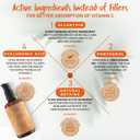 Vitamin C Serum for Face 3 Stable Vitamin C Forms + 4 Power Ingredients: Hyaluronic Acid & Panthenol Brightening Anti Aging Serum for Dark Spots, Fine Lines & Wrinkles Made in Germany, 1,7 fl oz