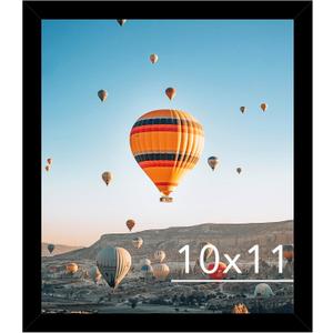 JCJMY 10x11 Picture Frame Black for Wall Hanging, Wall Mounting Horizontally or Vertically, 10 x 11 Wall Gallery Poster Photo Frame with Shatter Resistant Plexiglass, Black
