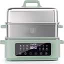 18QT Electric Food Steamer for Cooking, 2-Tier 304 Stainless Steel Tray
12-in-1 Steamer, 6H Keep Warm, 24H Preset Timer, 1200W Fast Steam for Veggies, Dishwasher Safe, BPA-Free, Boil-dry Safe