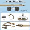 Double Curtain Rods, Wrap Around Curtain Rod for Windows, Internal Splicing 1'' Front and 5/8'' Back Adjustable Curtain Rod with Aluminum Finials and Brackets (Antique Bronze, 28-56")