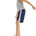 maamgic Boys Athletic Shorts with Liner Youth 2 in 1 Active Running Basketball Shorts (Blue)