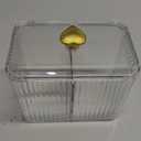 Tbestmax Qtip Holder Dispenser 3-Section Clear Bathroom Organizer Jar 3 Grids Cotton Swab/Pad/Ball Holder Container Cosmetics Storage for Vanity