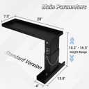Ladder Extender for Stairs, Heavy-Duty Ladder Levelers for Extension Ladders, Non-Slip Design, 10.2"- 16.5" Adjustable Height, 20"L x 7.5"W Platform for Extension/Straight/Telescopic Ladders