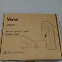 Veise VE029 WiFi Smart Lever Lock, Fingerprint Keyless Entry Door Lock with Handle, Built-in WiFi, Remote App Control, Electronic Digital Knob for Front Door and Bedroom, IP65 Waterproof, Matte Black