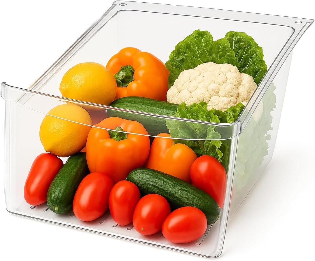 Smart Choice 240343803 Refrigerator Crisper Drawer Bin – Clear, Impact Resistant Replacement Compatible with Frigidaire 240343801 240343805 240343806 240343808, Fits Select Frigidaire & Kenmore Models