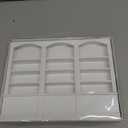 Wooden Dollhouse Bookcase, 23x17.9x2.8cm 1:12 Mini Bookshelf Display Cabinet Furniture (White)