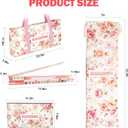 1.2” American Mahjong Set Complete - 168 Pink Floral Melamine Tiles, 4 Upgraded Non-Slip Mahjong Racks with Pushers, Bag, Dice & Chips, Pretty Mah Jongg Gift for Women Mom Birthday Beginners