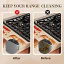 2 Pack Stainless Steel Stove Gap Covers, Kitchen Stove Gap Fillers, Heat Resistant Stove Guard Between Stove and Countertop, Snap-on design prevents shifting, adjustable from 13.8" to 26.8 "