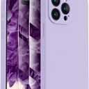 FireNova Designed for iPhone 15 Pro Case, Silicone Upgraded [Camera Protection] Phone Case, Soft Anti-Scratch Microfiber Lining Inside, 6.1 inch, Clove Purple