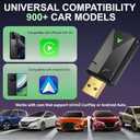 Wireless CarPlay Adapter Android Auto Wireless Adapter, 5.8GHz Wi-Fi Plug & Play,Mini and Stable iOS 10+/Android 10+, Fast Auto-Connect for Cars 2016+ (1Pcs)