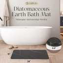 Quick Dry Shower Stone Bath Mat, Super Absorbent & Non-Slip 24 x 16 Inch Diatomaceous Earth Mat, Durable & Easy to Clean Diatomite Bath Mat for Bathroom Floor/Kitchen (Charcoal), 23.5 Inches X 15.5 Inches
