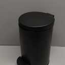 Cesun 1.2 Gallons Small Black Trash Can, Bathroom Garbage Can with Lid and Foot Pedal, Mini Round Wastebasket for Bathroom, Bedroom, Office, 4.5 Liters / 1.2 Gallons, Matte Black