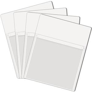 IMAGAME Magnetic Pocket 2 Pack – Self-Adhesive Magnetic Storage Pouch for Documents, Notes & Tools, Strong Magnet Backing for Fridge, Whiteboards, and Metal Surfaces (White, 2Pcs)