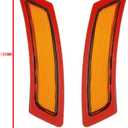 Front Bumper Side Marker Lights Reflector Compatible with 2011-2016 BMW F10/F11 5 Series 528i 528ix 535i 550i(Amber Lens)
