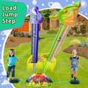 Gizzjoy Dinosaur Rocket Launcher for Kids - Launch Up to 100 Ft, 8 Rockets and 2 Pads for Multi-Player, Dinosaur Toys, Birthday Gift Ideas, for 3 4 5 6 7 Year Old Boys, Outdoor Outside