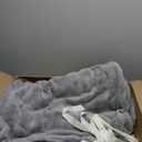 Cozy Bliss Fluffy Faux Fur Throw Blanket for Couch,Lightweight Cozy Soft Grey Throw Blankets for Sofa Bed Living Room,60x80 Inches