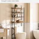 HOOBRO Over The Toilet Storage, 4-Tier Over Toilet Bathroom Organizer, Freestanding Above Toilet Shelf with Adjustable Feet, Space Saving, Easy to Assemble, Rustic Brown and Black BF64TS01, 25"L x 8.7"W x 67.7"H