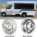 16" 8 Lug Wheel Simulators,Stainless Steel,with Bolt Kit Fit for Pick-up Trucks Vans RV Hub Caps Rim Skin Chrome Cover Parts ;E350/E450 1992-2016/2018-2021(2017 not Fit)