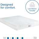 COOL GEL Memory Foam 8-Inch Mattress, CertiPUR-US Certified, Mattress in a Box, Queen, White (Short Queen)