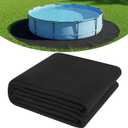 24 FT Round Pool Liner Pad for Above Ground Pools, Durable Pool Mat with Geotextile Material for Pool Bottom Strong Eco-Friendly Padding Under Pool Pad Protection,Prevents Punctures,Black