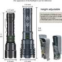 Weoxi Tactical Flashlight Holster, Flashlight Holder Molle Torch Nylon Pouch Suitable for Flashlights, Adjustable Telescopic Torch Holster